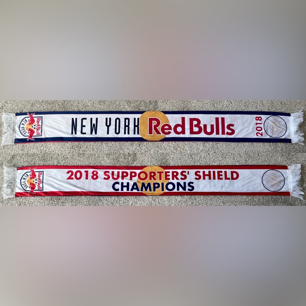 New York Red Bulls 2018 Supporters Shield Champions Soccer Scarf